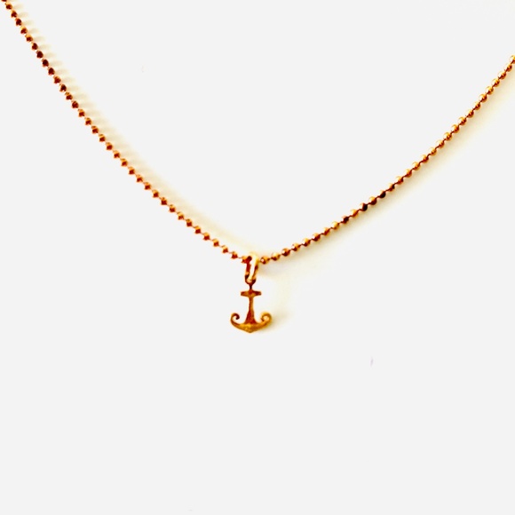 Anchor Necklace Catherine Weitzman Rose Gold Vermeil - Picture 1 of 2